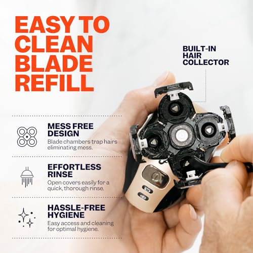 Freebird FlexSeries Razor Blade Refills 1 Pack - No Irritation, ScalpSafe, Compatible with FlexSeries