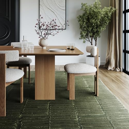 nuLOOM Kailani Green Geometric Washable Runner Rug 2'8" x 8' - Modern Home Decor