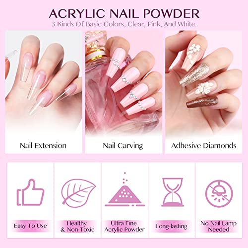 SAVILAND Purple Acrylic Nail Powder & Liquid Set with Drill - 0.5oz