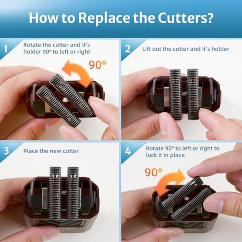 Foil Shaver Replacement Blades Compatible with Wahl 5Star Shaper (#8061-100) and Finale (#8164), 2 Sets