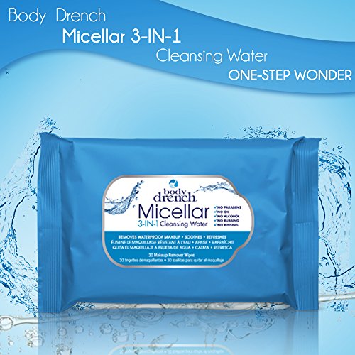 Micellar Cleansing Wipes for Makeup Removal and Sensitive Skin - 30 Count, 6 Pack