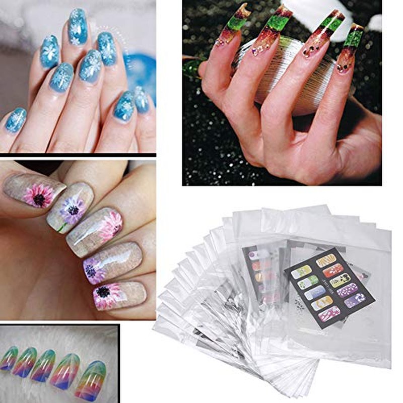?shenruifa 20Pcs Reusable Nail Art Stencils Kit - DIY Manicure Templates for Nail Design, French Tips & Gel Polish Application