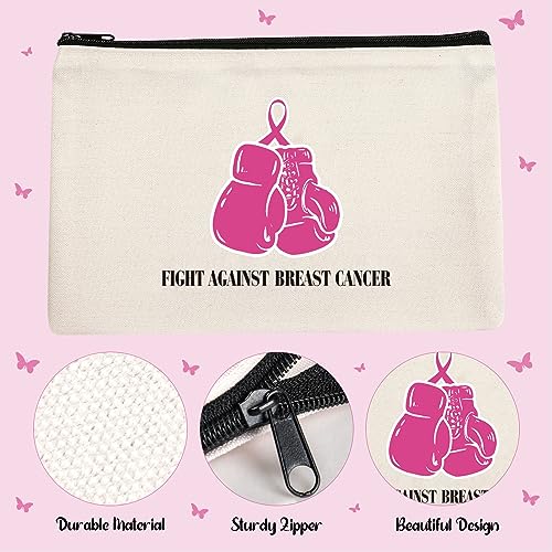 Breast Cancer Awareness Makeup & Travel Pouch Pink Ribbon Gift Bag