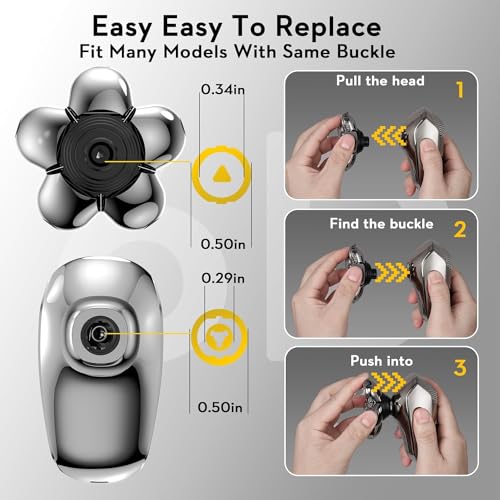 Kibiy Sapphire 6D Blade Replacement Head for Electric Shavers - Waterproof Men’s Razor, Wet & Dry Compatible