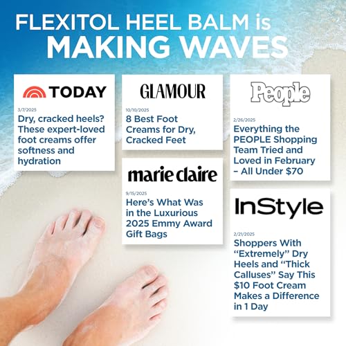 Flexitol Heel Balm Twin Pack 4oz - 25% Urea Deep Moisturizer for Dry Cracked Heels