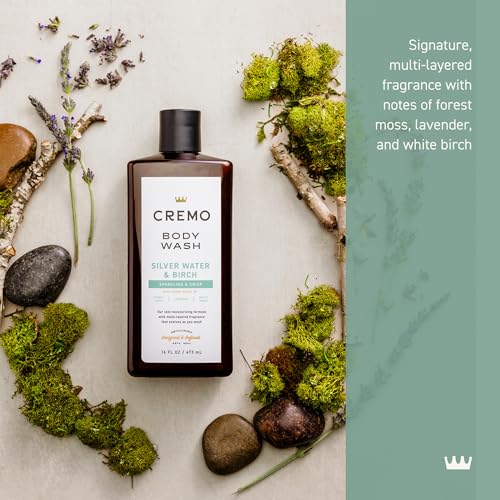 Cremo Body Wash Men, A Revitalizing Combination of Glacier-Fed Streams and White Birch, 16 Fl Oz