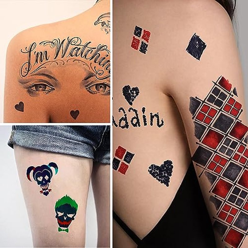 3 Sheets Temporary Tattoos Tattoo Sticker Perfect for Halloween Cosplay Costumes and Party Accessories