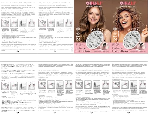 GIHALI Universal Hair Diffuser “Super Sturdy” 1.7 Inch to 2.6 Inch for Natural Curly and Wavy Hair, Hair Dryer Attachment (Rose Gold)