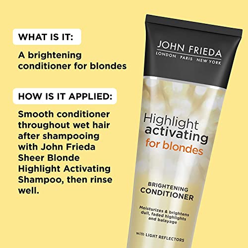 John Frieda Sheer Blonde Glistering Perfect Conditioner Platinum To Champagne - 8.45 Oz ( Pack of 3 )