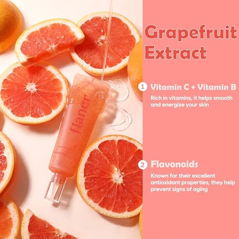 flaner Grapefruit Jam Sleeping Mask ? Revitalizing Overnight Face Mask, Vitamin C, Melatonin, Adenosine, Night Deep Hydration Care, Natural Ingredients, Korean Skin Care, 2.02 fl. oz.