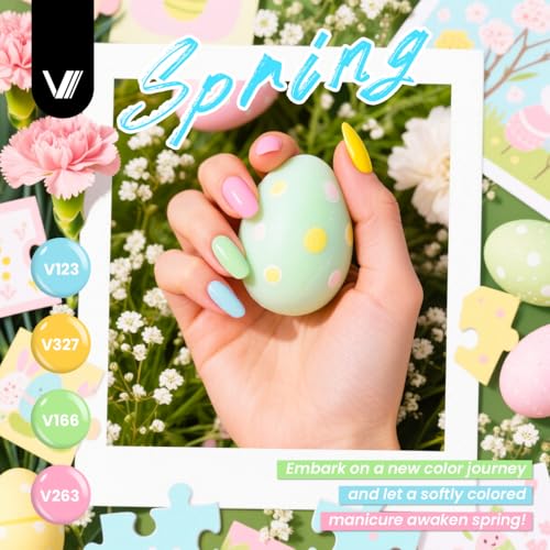 Gel Nail Polish Set with 55 Colors & Top Coats - Four Seasons Collection - DIY Manicure Kit for Women & Girls