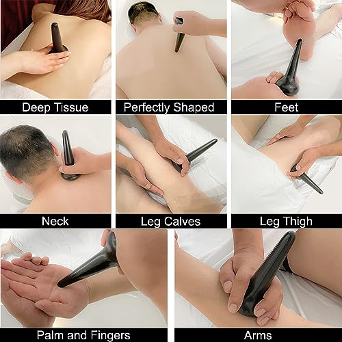 Master Massage Basalt Hot Stone Set for Deep Tissue and Reflexology Therapy