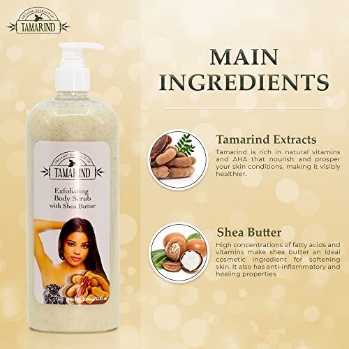 OMIC Organic Tamarind Body Wash 33.8 Fl Oz Pack of 2 - Exfoliating with Tamarind Oil & Shea Butter