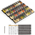 SpaceAid 40 Jars Spice Drawer Organizer with 386 Labels, 4-Tier Rack, 18.5" Wide
