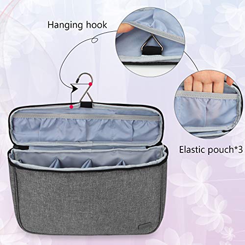 Teamoy Travel Storage Bag Compatible with Dyson Airwrap Styler, Portable Travel Organizer for Airwrap Styler and Attachments, Gray