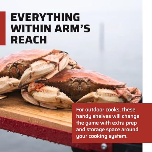 Camp Chef Folding Side Shelf Set for 2 Burners - Includes 2 Shelves, Model Compatibility, Shelf Set