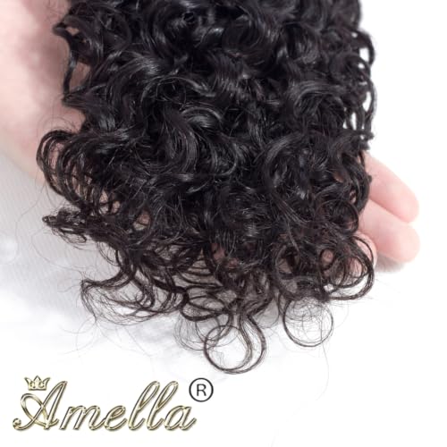 Black 16 Inch Brazilian Virgin Curly Hair Bundle - Unprocessed Remy Human Hair