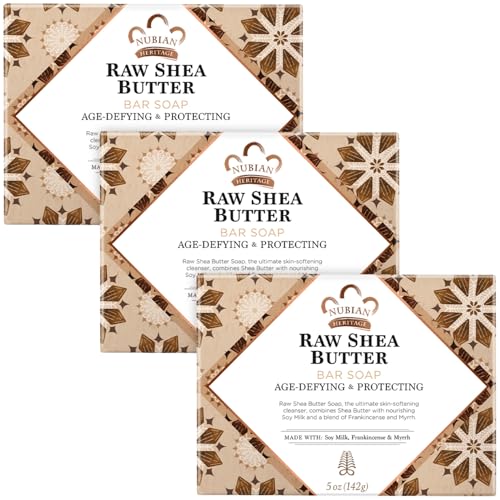 Nubian Heritage Shea Butter & Frankincense Body Bar Soap 3-Pack