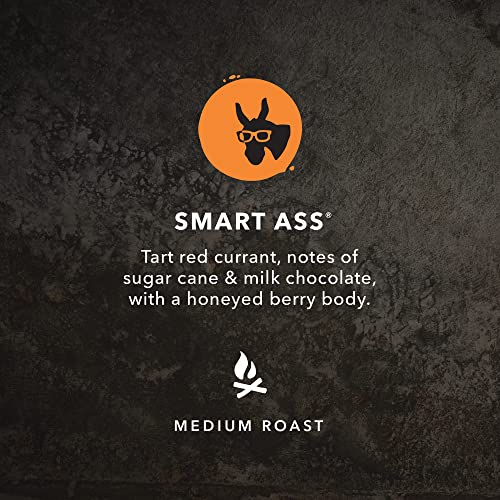 Smart Ass Organic Medium Roast Whole Bean Coffee Pack of 6 - Fairtrade, Kosher