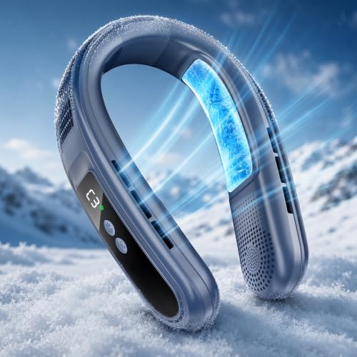 Beyn Neck Air Conditioner Cooler - Light Blue, 6000mAh, 3 Speeds