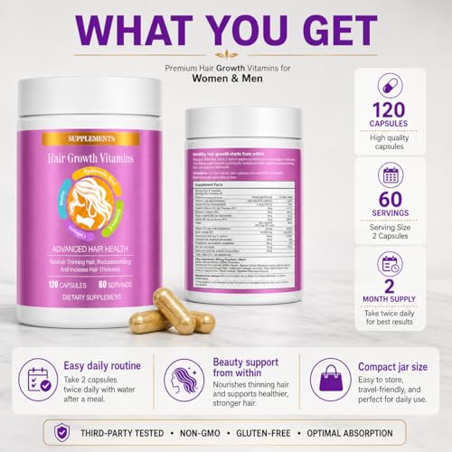 Hair Skin and Nails Vitamins Biotin Collagen Hyaluronic Acid