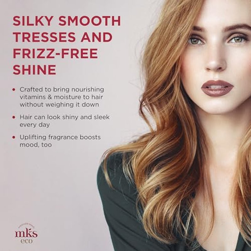Earthly Body MKS eco Nourish Shampoo for Fine Hair, Light Breeze - 10 fl oz - Cleanses & Strengthens - Safe for Color Treated Hair - Moroccan Argan Oil, Hemp Seed Oil - Vegan, Cruelty Free