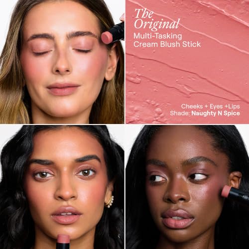 Nudestix Nudies Blush Stick - Naughty n' Spice 3-in-1 Cream Blush for Cheeks, Eyes & Lips