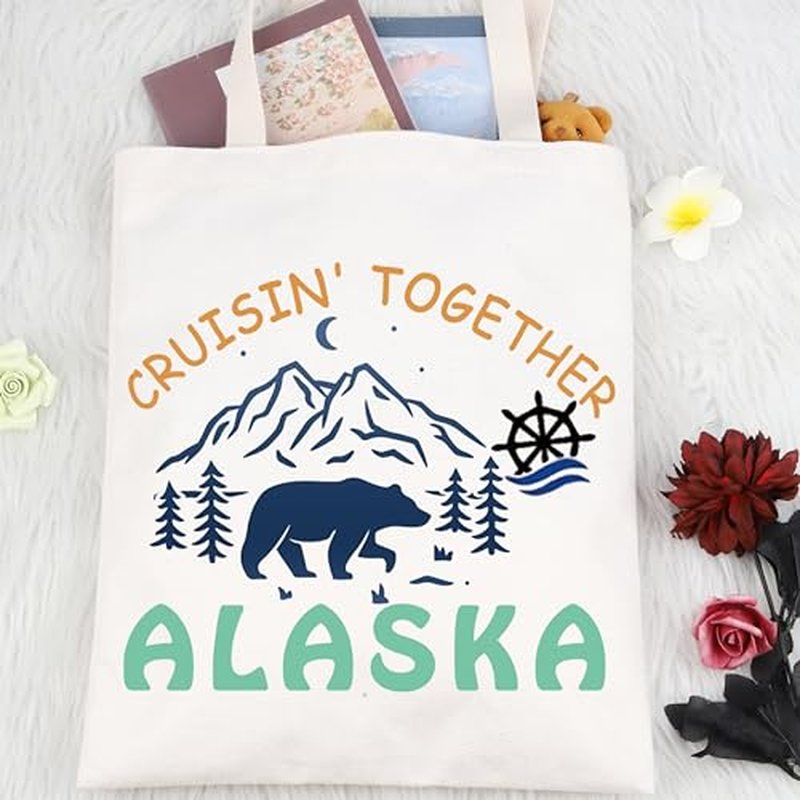 CRUISIN' TOGETHER ALASKA Tote Bag - Family Trip Travel Cosmetic Bag - Alaska Cruise Gift