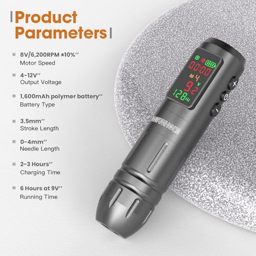 Wireless Tattoo Kit 77PCS with Smart Pen & Needles - Portable Tattoo Equipment
