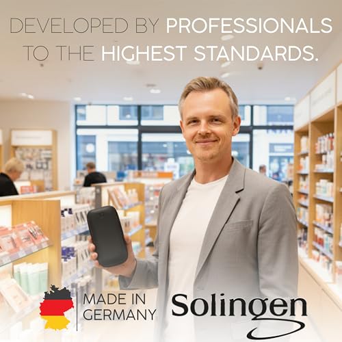 Manicure Set Nappa Black - 7-Piece German Made Nail Clippers & Tools with Leather Case
