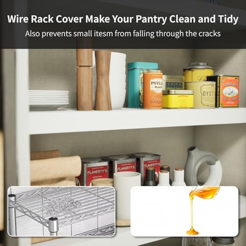 Wire Shelf Covers 30 x 12 Inch Wood Set of 5 for Pantry Shelving - Modern Style
