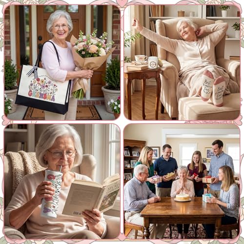 Grandma Gift Set - 7 Pcs Christmas Grandma Gifts for Best Grandmother - Variation of Grandma