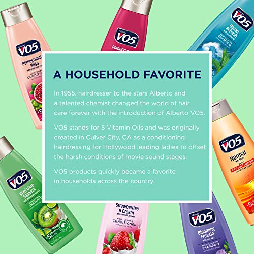 VO5 Herbal Escapes Clarifying Shampoo - 12.5 Fl Oz - Kiwi Lime Squeeze - Help Nourish, Moisturize and Hydrate Hair Leaving It Looking and Feeling Thicker, Fuller and Simply Beautiful