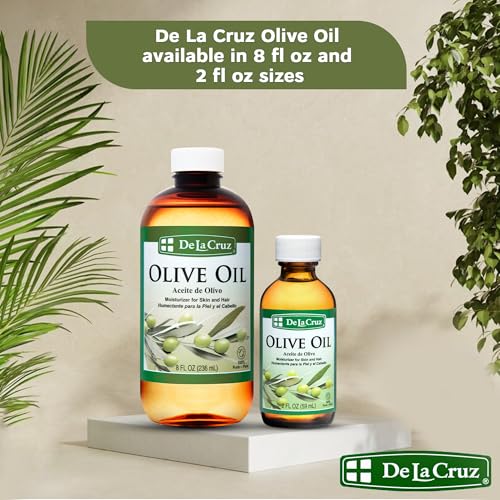 Pure Olive Oil for Hair & Skin - Expeller Pressed Moisturizer, 8 Fl Oz (Pack of 2)