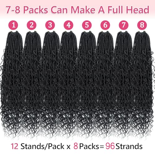 8 Packs 30 Inch Faux Locs Crochet Hair for Black Women - Goddess & Boho Style Variation of THIS listing