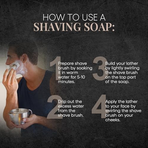 Naked Armor Noah’s Organic Shaving Soap for Men, 7oz Tin, Neutral Scent