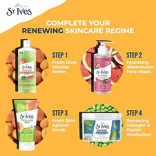 St. Ives Face Moisturizer Cream, Collagen and Elastin, Renewing Facial Moisturizer for Women, Paraben Free, Dermatologist Tested Daily Moisturizing for Dry Skin Cruelty Free, 10 oz (Pack of 2)