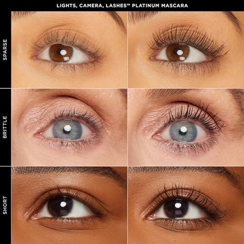 tarte lights, camera, lashes platinum volumizing mascara ? Black Tinted Peptide Lash Serum mascara for Volume & Length, Smudge-Proof, Flake-Free, Vegan & Cruelty Free
