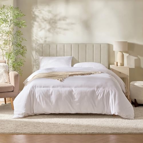 Nestl Linen King Headboard Wall Mount with 3D Soundproof Panels - Easy Assembly