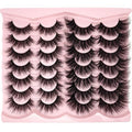 25mm Lashes Mink Fluffy Lashes Wispy C Curl Faux Mink 3D Strip Long Dramatic Eyelashes Pack (6930)