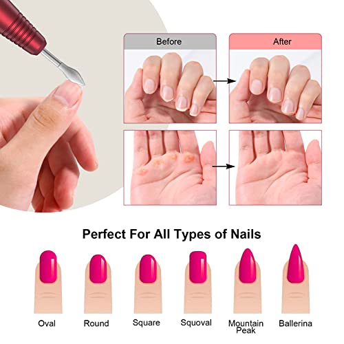 PELCAS Electric Nail Drill, Cordless LCD Nail File Kit 5 Adjustable Speeds 20000RPM Drill Nails Machine for Acrylic, Gel Nail, Manicure Pedicure Grinder Tool