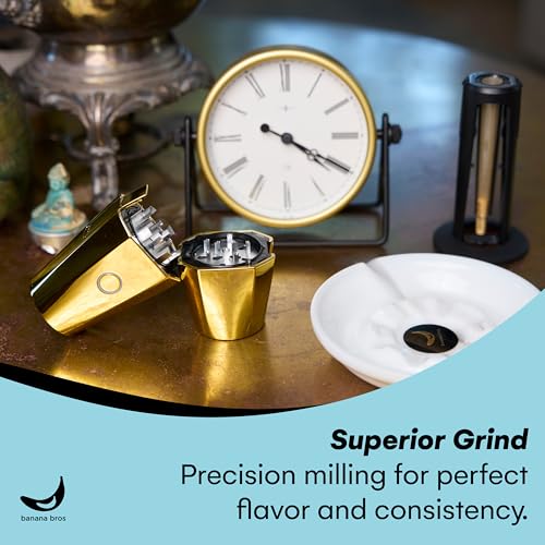 OTTO One-Touch Automatic Spice Mill - USB Rechargeable, Gold, No Carrying Case
