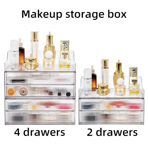 Makeup Organizer Countertop Large Cosmetic Display Cases Cosmetic Organizer Skin care Organizer, 2 Drawers