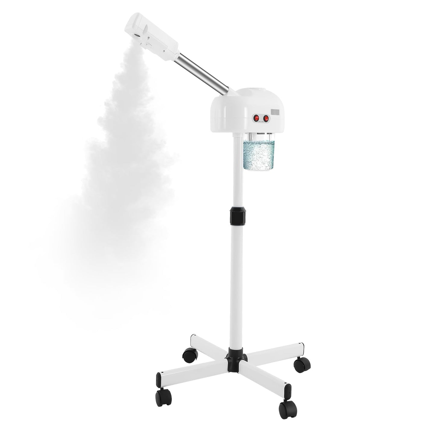 Professional Ozone Facial Steamer on Wheels, Adjustable Height, 360° Rotatable Nozzle, for Home and Salon