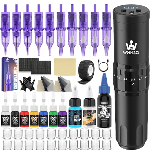 Cordless Rotary Tattoo Practice Kit with 1500mAh Pen for Beginners