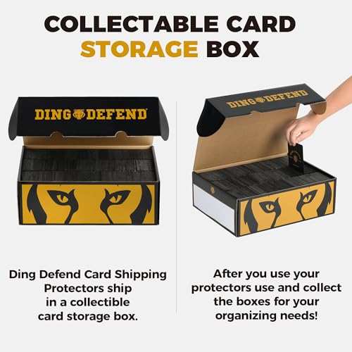 Black 510 Pack Trading Card Protectors Hard Plastic Card Sleeves for Collectibles