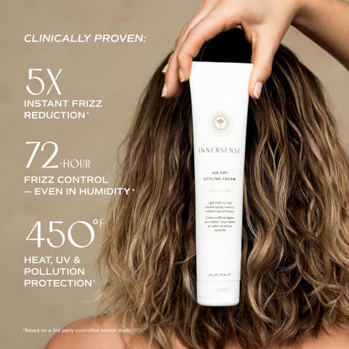 INNERSENSE Organic Air Dry Styling Cream - 6oz - Flexible, Hydrating Hair Texture Enhancer