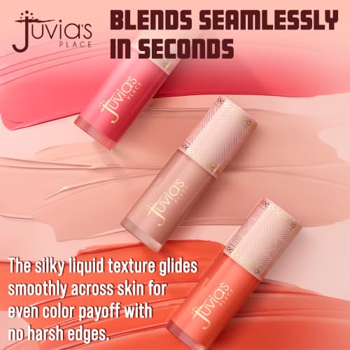 Juvia's Place Blushed Liquid Tint Peaches N' Cream - Lightweight Dewy Blush with Vitamin E