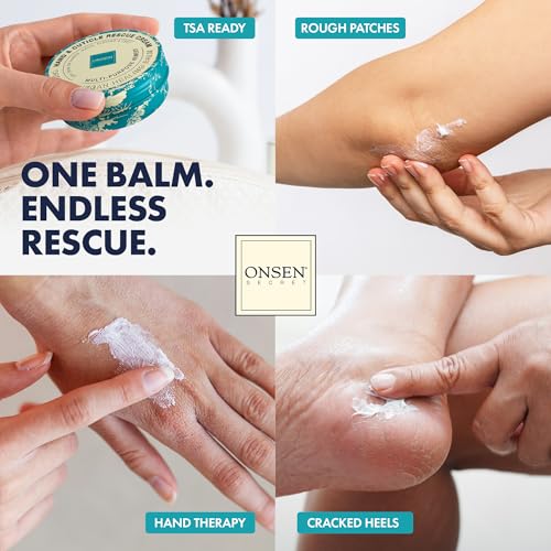 ONSEN 2.93 oz Nail Reboot Kit with Hand & Cuticle Rescue Cream, Buffing Block & Files