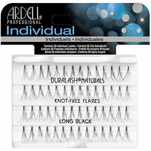 Individual False Eyelashes Knot-Free Natural Long Black 6 Pack - Eye Makeup